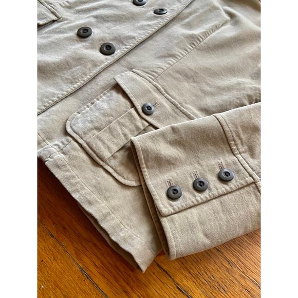 TALBOTS Stretch Cream Cotton Velvet Peacoat sz 18 - Picture 6 of 12